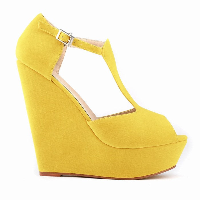 High-Heeled Wedge Roman Peep-Toe Sandals