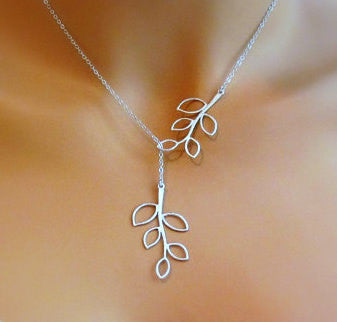 Fashion Metal Leaves Short Necklace