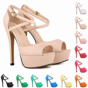 Summer Matte High Heel Nightclub Peep Toe Women's Sandals