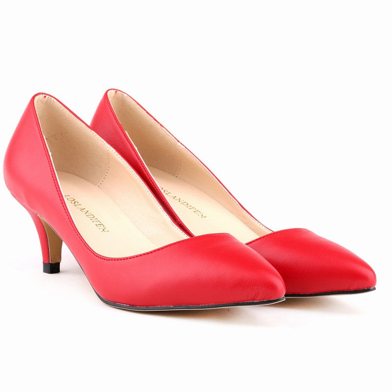 Middle Stiletto Heel Matte Shallow Women's Shoes