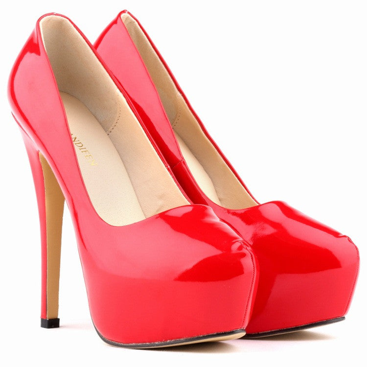 Sexy Club Solid Color High Heels Shallow Shoes