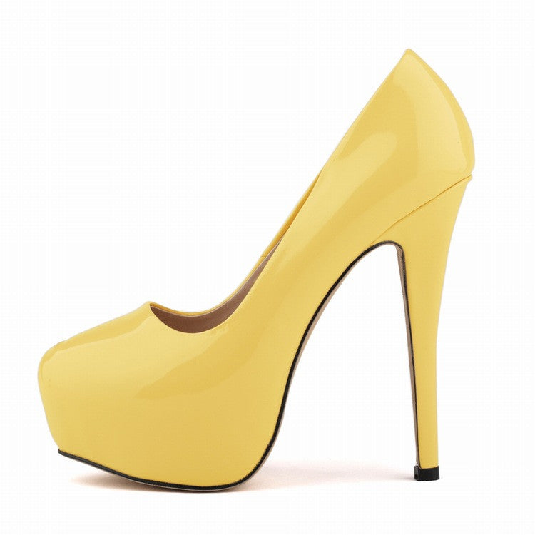 Sexy Club Solid Color High Heels Shallow Shoes