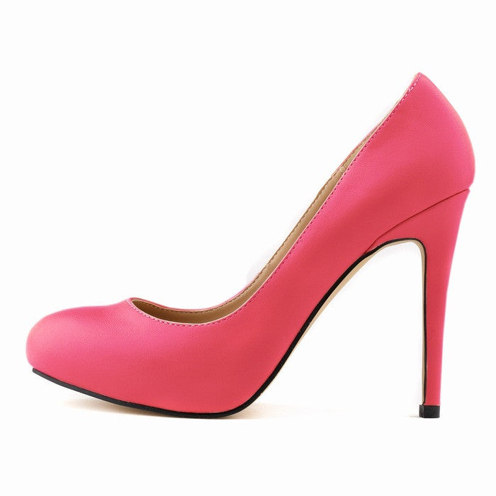 Matte Pure Color Super High Heels Bride Shoes