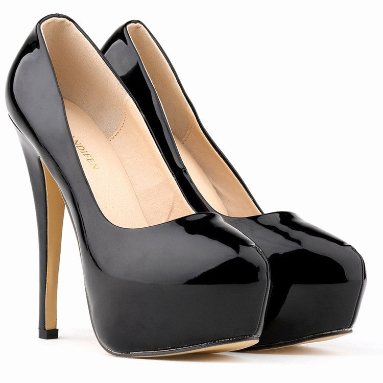 Sexy Club Solid Color High Heels Shallow Shoes