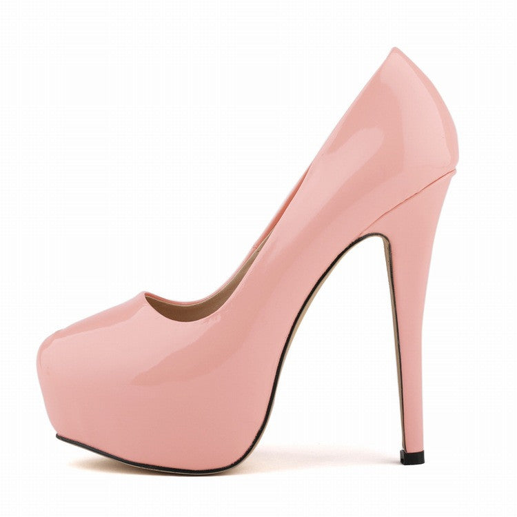 Sexy Club Solid Color High Heels Shallow Shoes