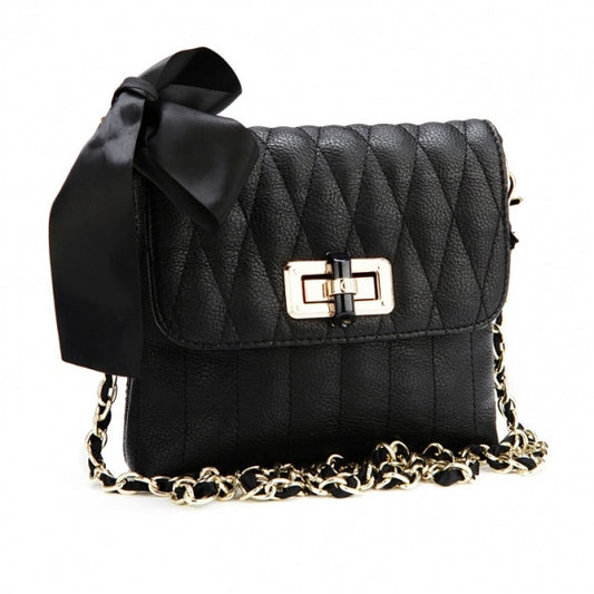 Ladies Chain Shoulder Bag Bowknot Cross Mini Bag