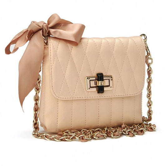 Ladies Chain Shoulder Bag Bowknot Cross Mini Bag