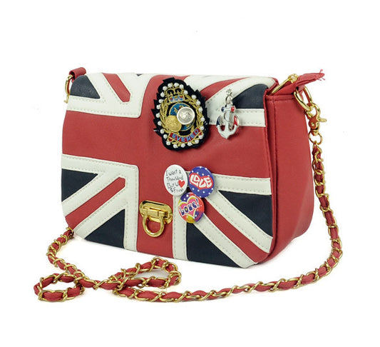 UK Flag Badge Handbag Shoulder Bag