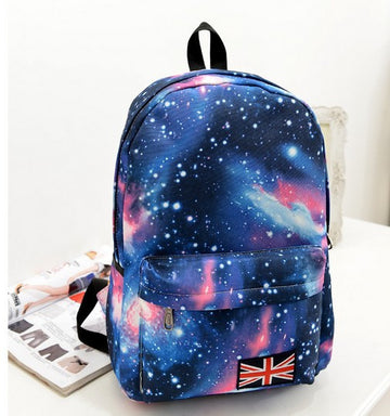 Starry Sky Print Fashion School Backpack - Meet Yours Fashion - 1