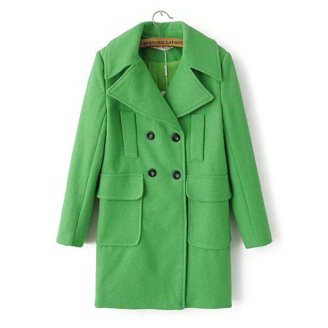 Lapel Double Breast Long Woolen Coat - Meet Yours Fashion - 5