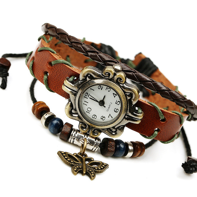 Butterfly Handmade Woven Bracelet Watch