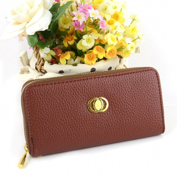 Women's Embossed Synthetic Leather Purse Wallet Card Bag