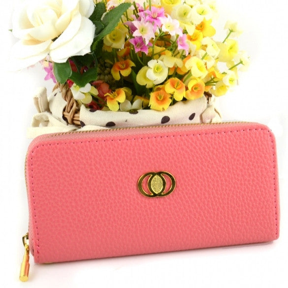 Women's Embossed Synthetic Leather Purse Wallet Card Bag