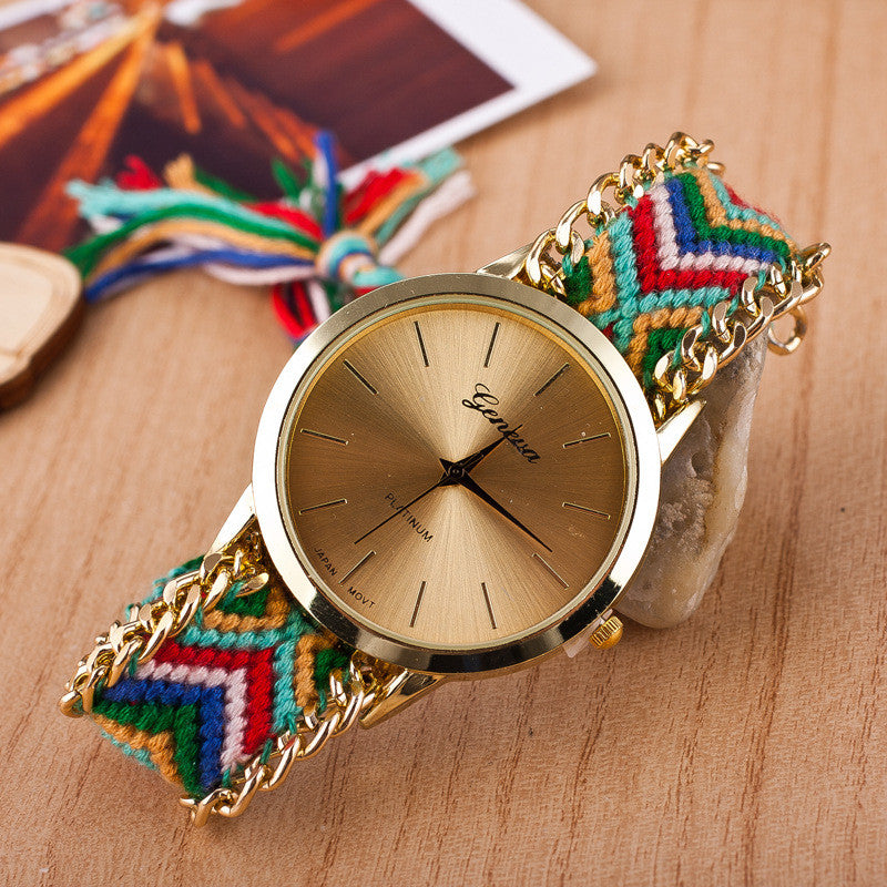 National Style Woven DIY Watch