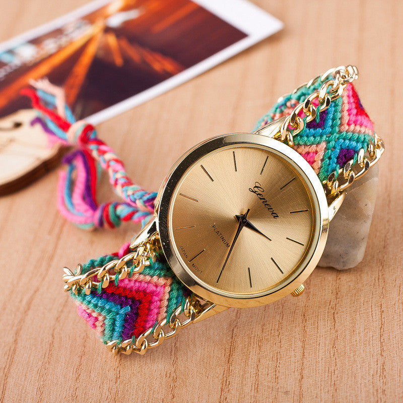 National Style Woven DIY Watch