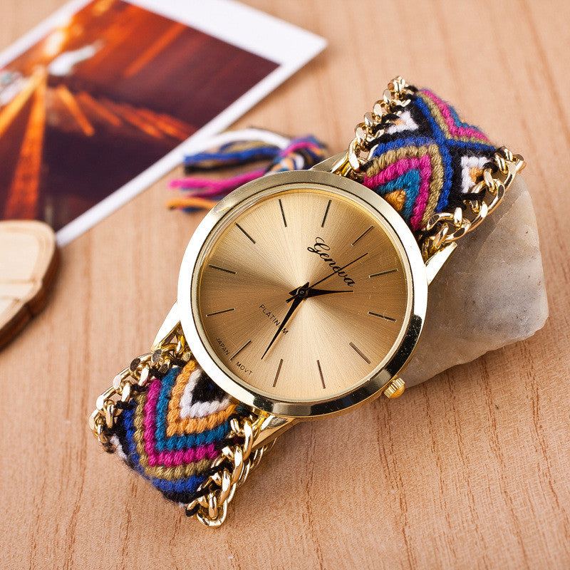 National Style Woven DIY Watch