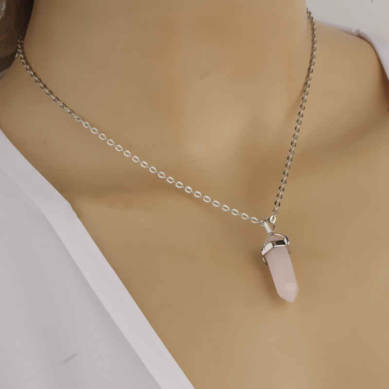 Glass Crystal Short Diamond Pendant Necklace