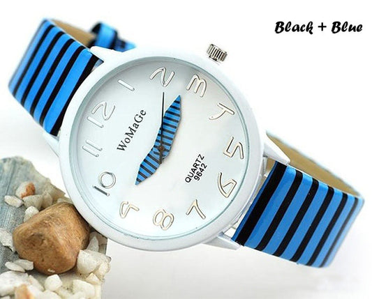 Zebra Strap Wrist Watch For Women Sports Wristwatch Quartz Watch