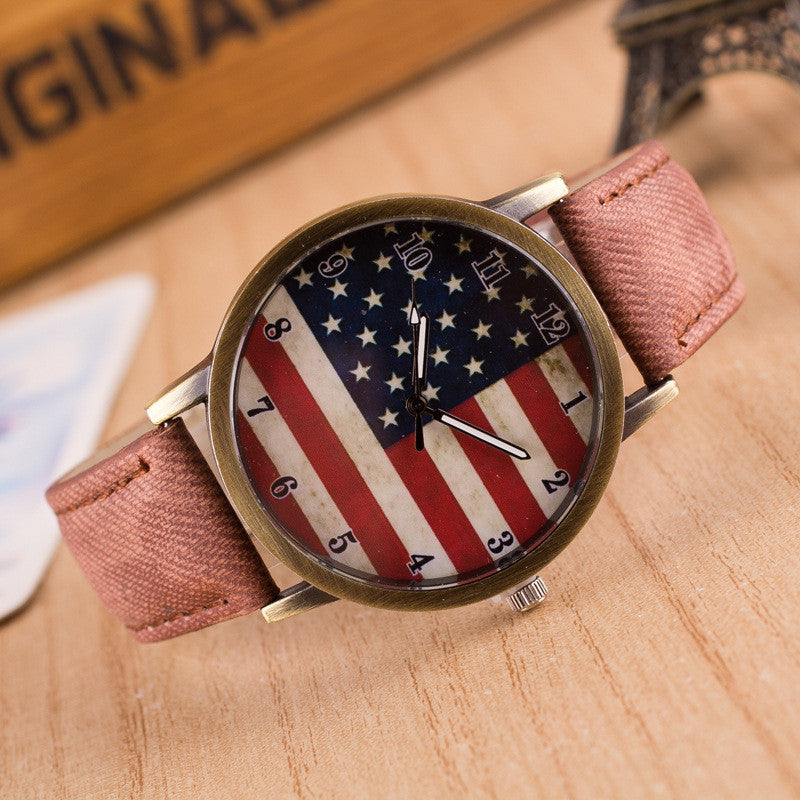 Retro Scrawl Canvas Strap Watch