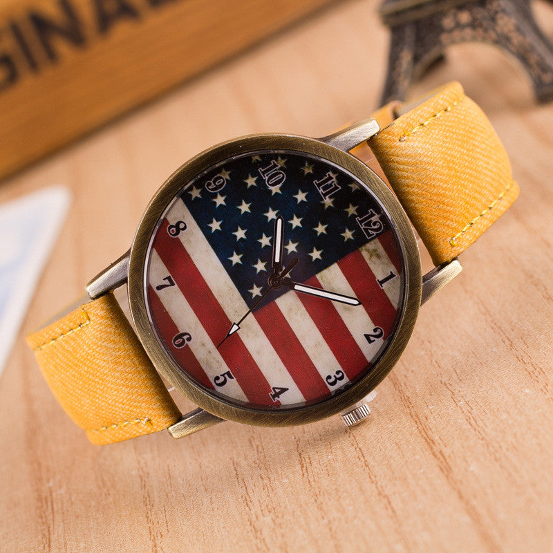 Retro Scrawl Canvas Strap Watch