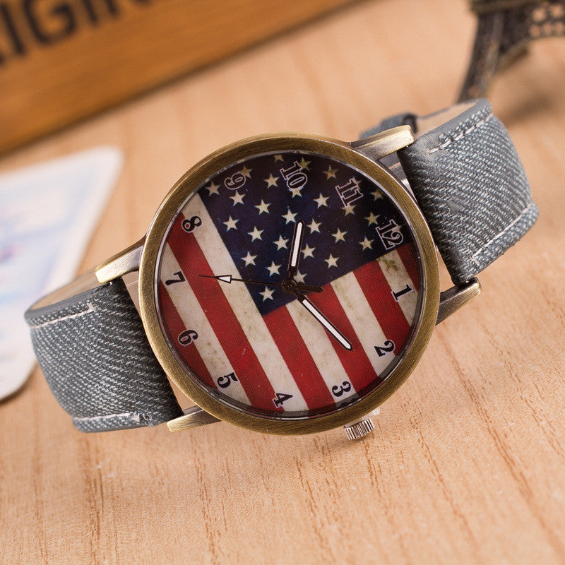 Retro Scrawl Canvas Strap Watch