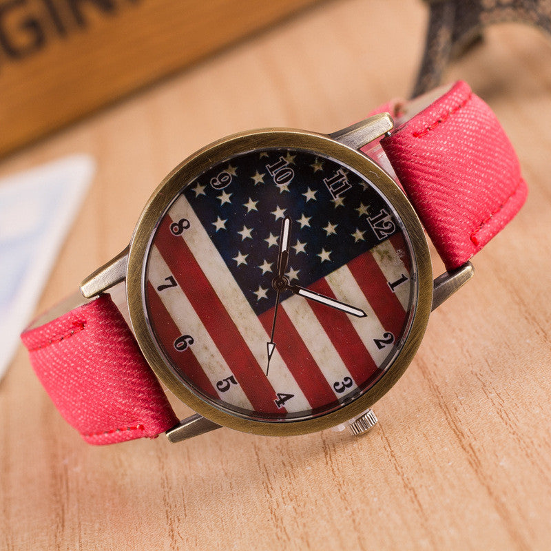 Retro Scrawl Canvas Strap Watch