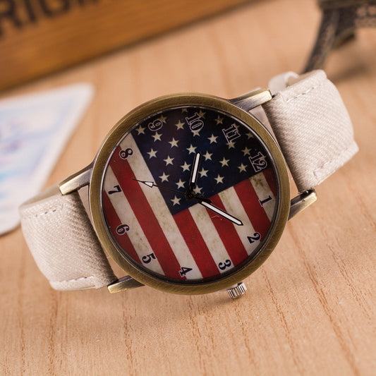 Retro Scrawl Canvas Strap Watch