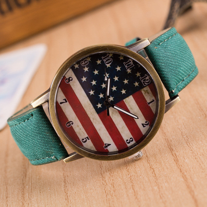 Retro Scrawl Canvas Strap Watch