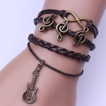 Charming Guitar Music Infinite Woven Bracelets