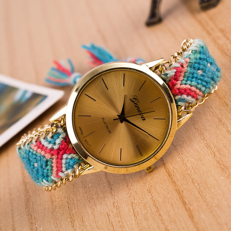 National Style Woven DIY Watch