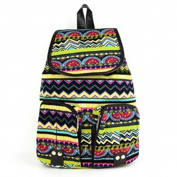 Women Vintage Casual Canvas Sports School Bag Backpack