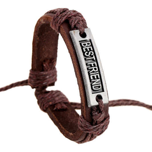 BESTFRIEND Woven Leather Bracelet