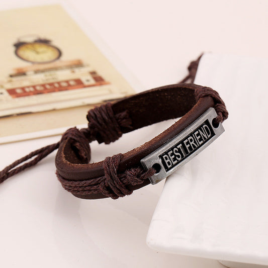 BESTFRIEND Woven Leather Bracelet