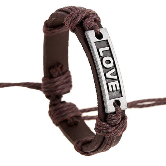 LOVE Couples Leather Bracelet