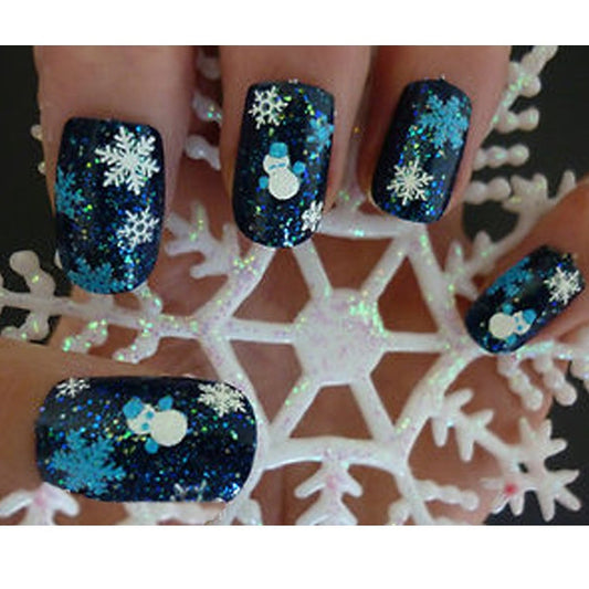 Christmas Snowflakes Design 3D Nail Art Stickers Decals 6 Sheet