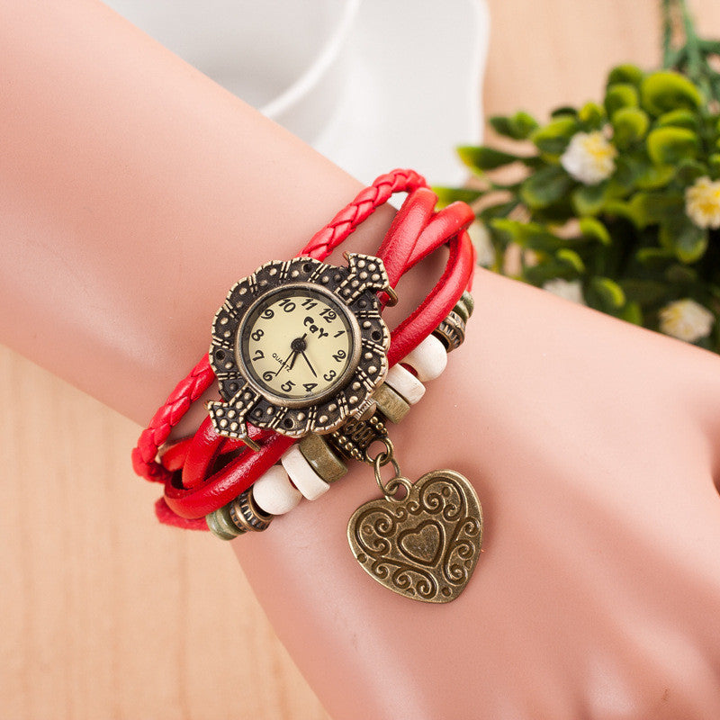 Retro Love Double Arrow Bracelet Watch