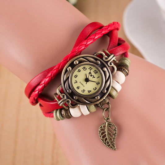 Hollow Out Leaf Multilayer Watch