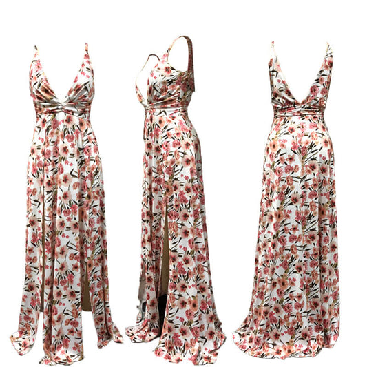 Flower Print Beach Summer Dress