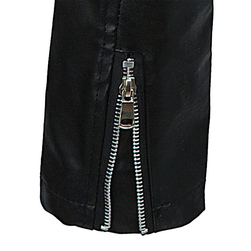 Fitted PU Zipper Moto Jacket