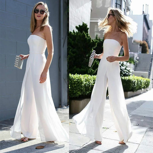 Mid waist suspender loose Jumpsuit