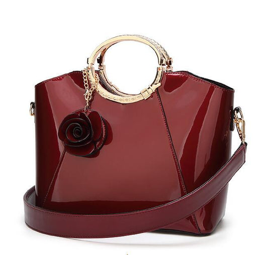 Occident Style Glossy Women Satchel