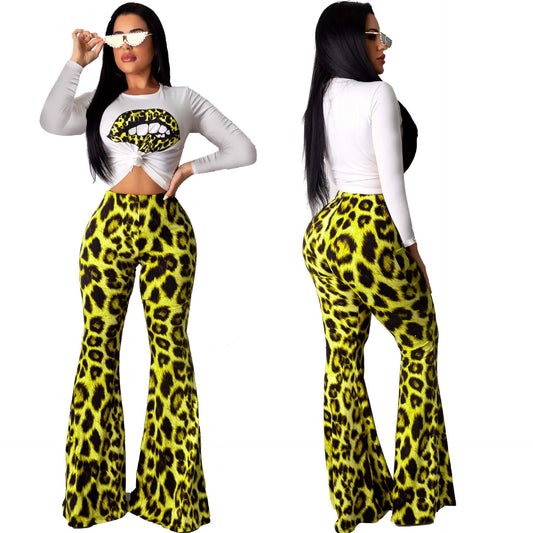 Long Sleeves T-shirts High Waist SKinny Pants Set