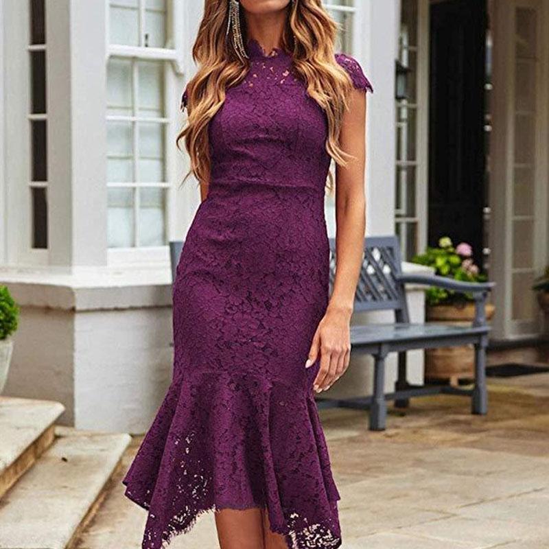 Tight Lace Mermaid Midi Dress