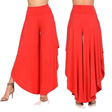 Wide Leg High Waist Loose Irregular Pants