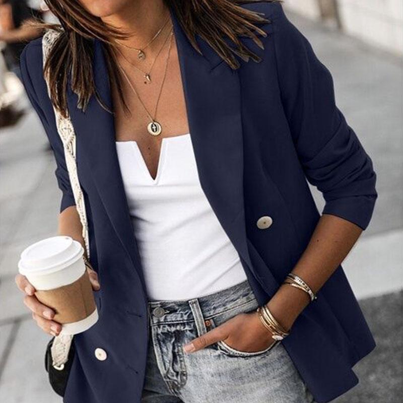 Plain Petite Double Breasted Blazer