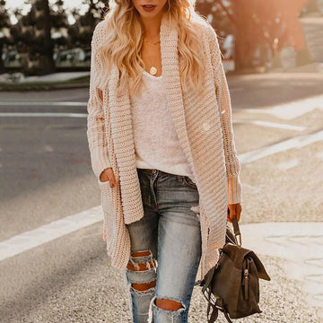 Loose Pockets Asymmetric Cardigan