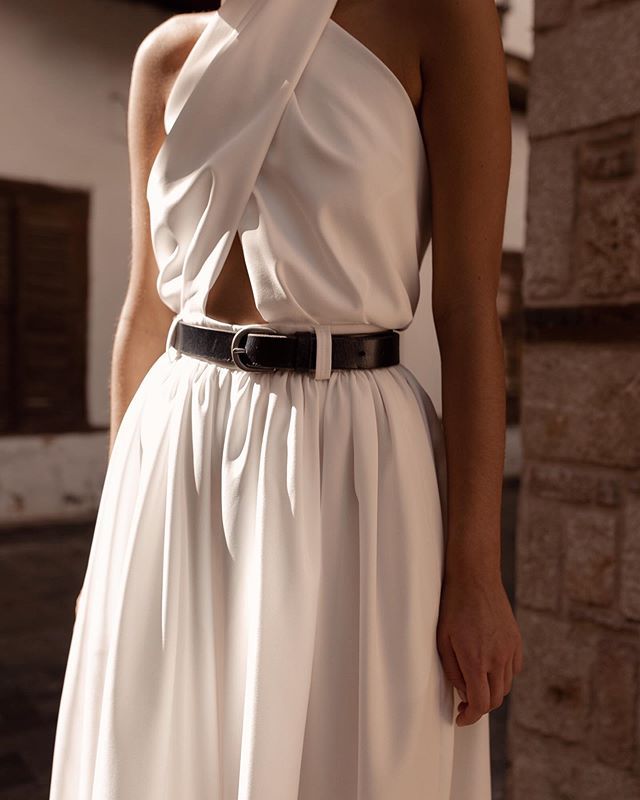 White Wide Leg High Waist Halter Jumpsutis