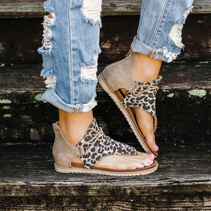 Leopard Pattern Rome Bunions Sandals