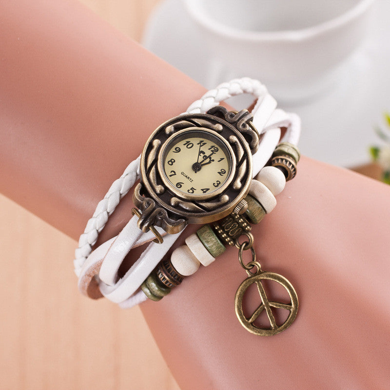 Peace Mark Multilayer Bracelet Watch