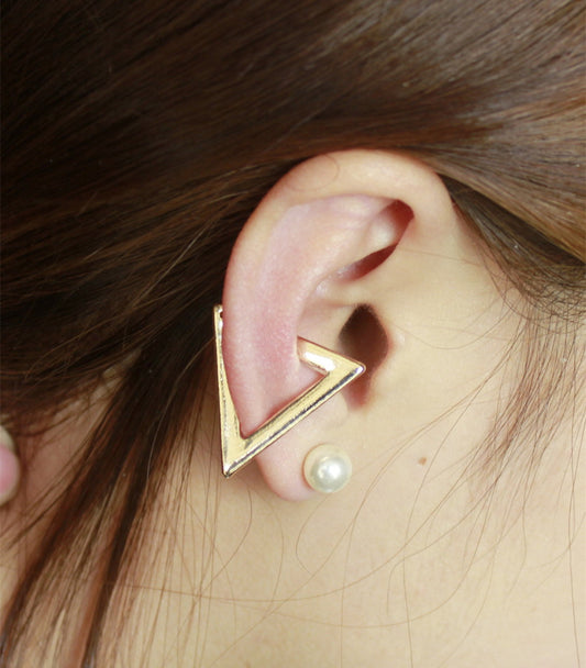 Exaggerate Triangle Ear Clip Earrings